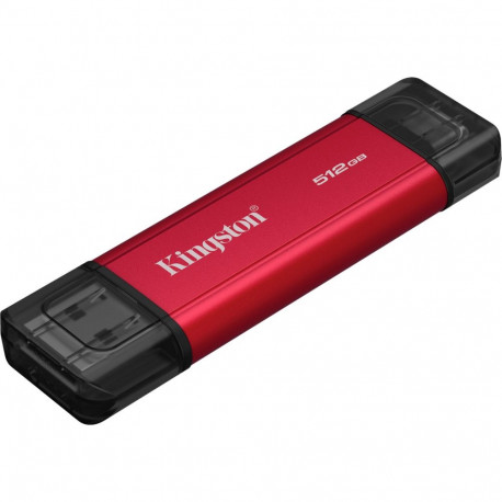 Dual väline SSD 512GB kaasaskantav USB-A ja USB-C, punane/must