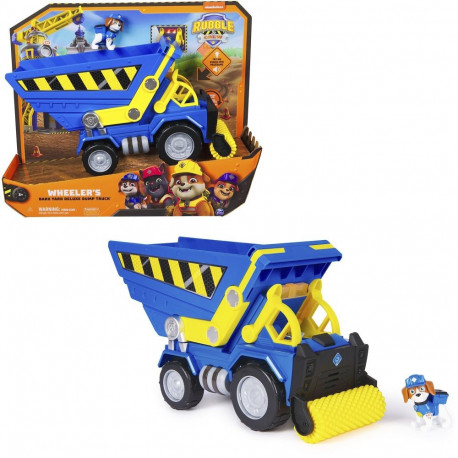 Rubble & Crew premium ehitusmasin kallutatav kast, tasandusrull, tuled ja helid, Wheeler-figuur