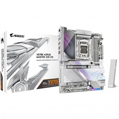GIGABYTE X870E AORUS MASTER X3D ICE - Socket AM5 - motherboard silver/white