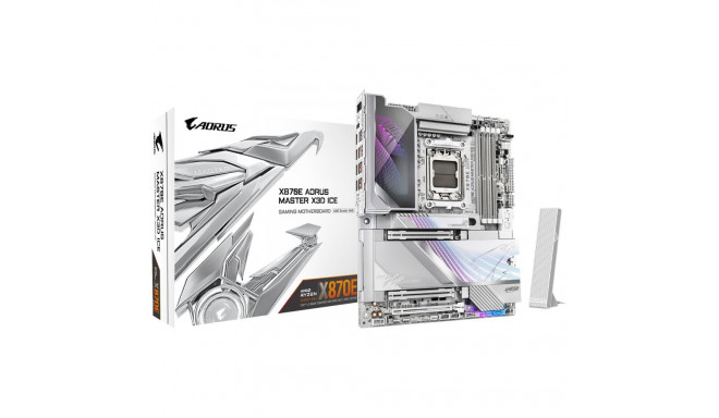 AORUS X870E MASTER X3D ICE, hõbedane/valge