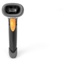 Digitus 2D Barcode Handheld Scanner, Black Barcode Scanner, Battery Operated, with Stand, QR Code Co