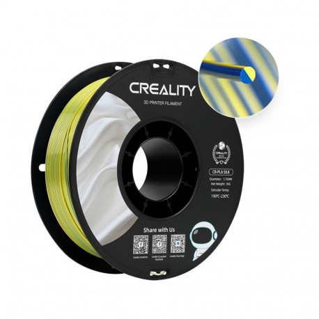 CR-Silk PLA Filament Blau/Gelb, 3D-Filament (1 kg, 1,75 mm, auf Rolle)