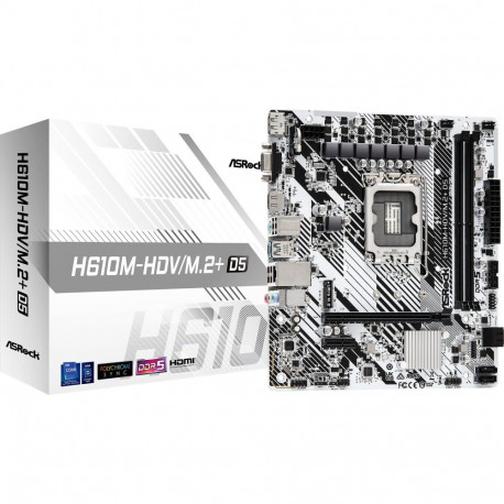 ASRock H610M-HDV/M.2+ D5 - Socket 1700 - motherboard