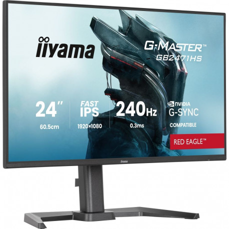 G-Master G2471HS-B1 Red Eagle (60.5 cm (23.8 Zoll), schwarz (matt), FullHD, Fast-IPS, HDMI, DP, G-Sy