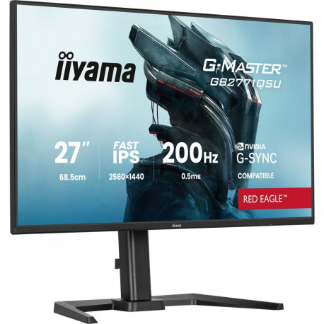 iiyama G-Master GB2771QSU-B1 Red Eagle, gaming monitor - 27 - black (matt), QHD, Fast-IPS, HDMI, DP,