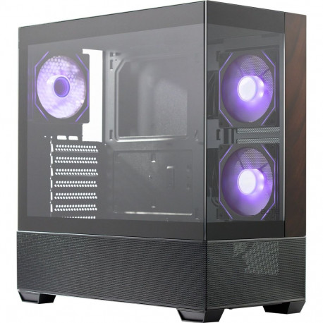 Cooler Master Elite 690 Wood, Tower Case black/wood, Tempered Glass x 2