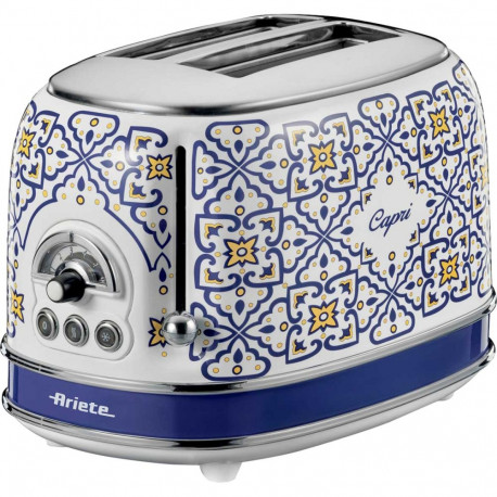 Ariete 2-slice toaster Capri white/multicoloured, 810 watts, for 2 slices of toast