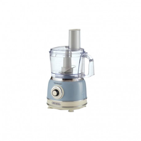 Ariete Vintage Blue Multifunctional Food Processor, light blue/cream, 1000 watts, 1.2 liters