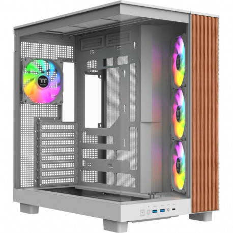 Thermaltake View 380 XL WS ARGB, Tower Case white/wood, Tempered Glass x 2, Wood Texture
