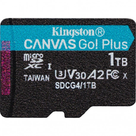 Canvas microSDXC mälukaart Go! Plus 1TB UHS-I U3 Class 10 V30 A2, must