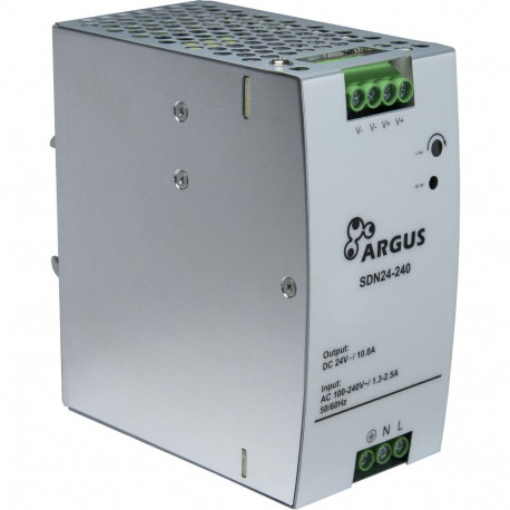 Argus din-liistule paigaldatav toiteplokk SDN24-240 24V 240W