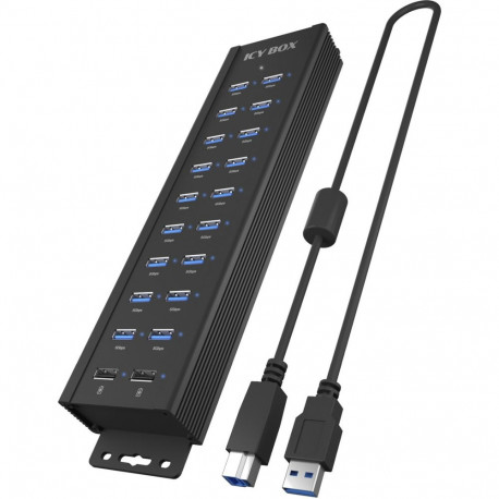 ICY BOX IB-HUB 1720-U3, USB hub black