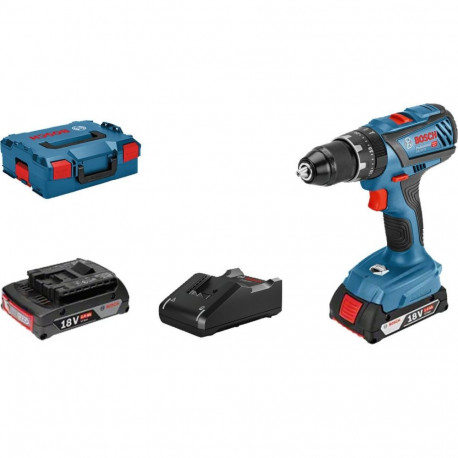 Aku löökpadruniga kruvikeeraja GSB 18V-28 Professional 2x Li-Ion aku 2,0Ah L-Case'is, sinine/must