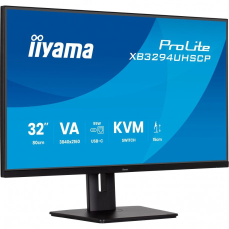 ProLite monitor XB3294UHSCP-B1 80cm (31.5Zoll) UltraHD/4K VA HDMI DP USB-C USB-Hub, must (matt)