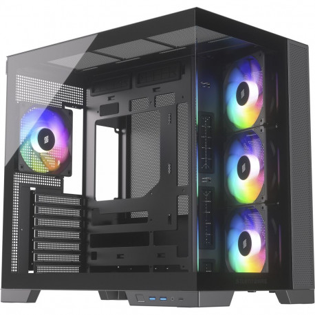 Silentware View A-RGB, tower case black, tempered glass x2