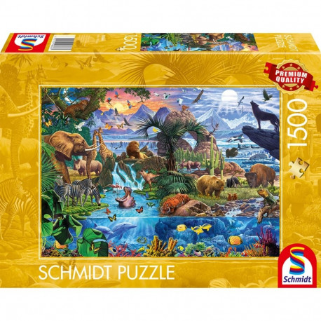 Schmidt Spiele Panorama of the Animal World, Puzzle 1000 pieces