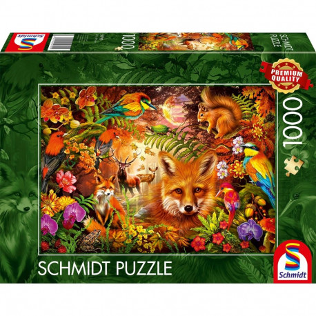 Schmidt Spiele Blossoms, Fur and Feathers, Puzzle 1000 pieces