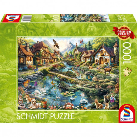 Schmidt Spiele Village at the Edge of the Forest, Puzzle 1000 pieces
