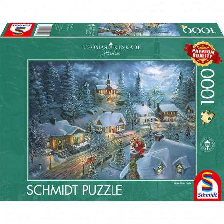 Schmidt Spiele Thomas Kinkade Studios: Santa's Silent Night, Puzzle 1000 pieces