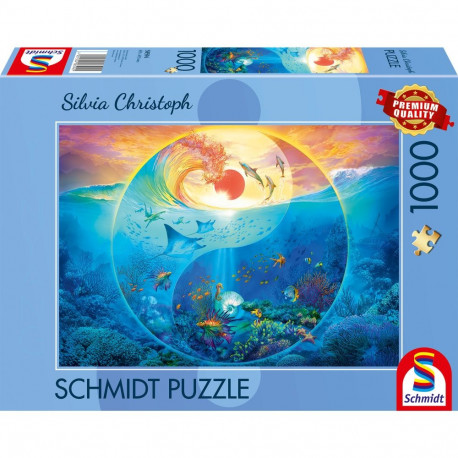 Schmidt Spiele Silvia Christoph: Yin & Yang in the Kingdom of Sea Creatures, Puzzle 1000 pieces