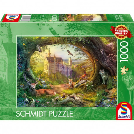 Schmidt Spiele Fairytale Castle and Forest Magic, Puzzle 1000 pieces