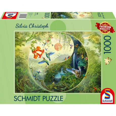 Schmidt Spiele Silvia Christoph: Yin & Yang In the Forest of Hummingbirds, Puzzle 1000 pieces