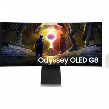 SAMSUNG Odyssey OLED G8 S34DG850SU, gaming monitor - 34 - silver, UWQHD, USB-C, curved, gaming hub, 