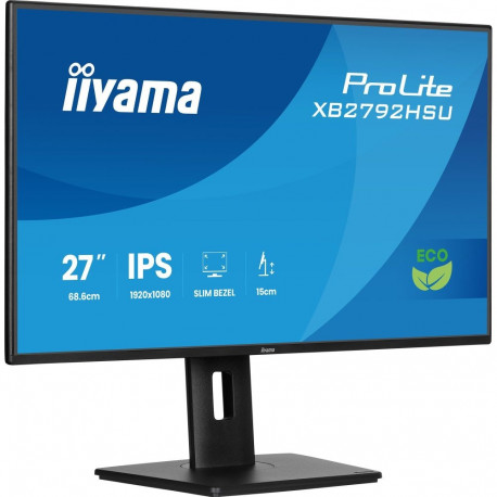 iiyama Prolite XB2792HSU-B1, LED monitor - 27 - black (matte), FullHD, IPS, HDMI, DP, USB hub, adjus