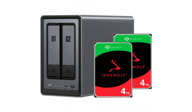 DXP2800 + 2x 4 TB Seagate IronWolf HDD Bundle