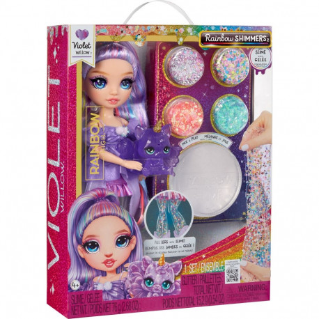 MGA Entertainment Rainbow High Shimmers with Slime - Violet, doll