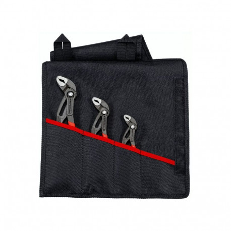 Cobra Zangen-Set, 3-teilig (rot, gezahnte Griffflächen, integrierter Klemmschutz)
