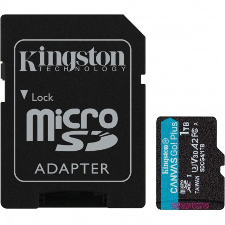 Kingston Canvas Go! Plus 1 TB microSDXC memory card, black, UHS-I U3, Class 10, V30, A2
