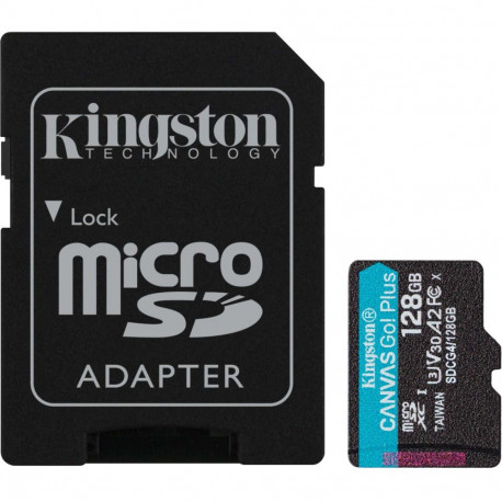 Canvas Go! Plus microSDXC mälukaart 128GB UHS-I U3 Class 10 V30 A2, must