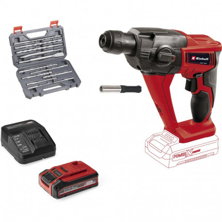 Power X-Change Akku-Bohrhammer TE-HD 18 Li, 18Volt (rot/schwarz, Li-Ion Akku 4,0 Ah Plus, mit Bohrer