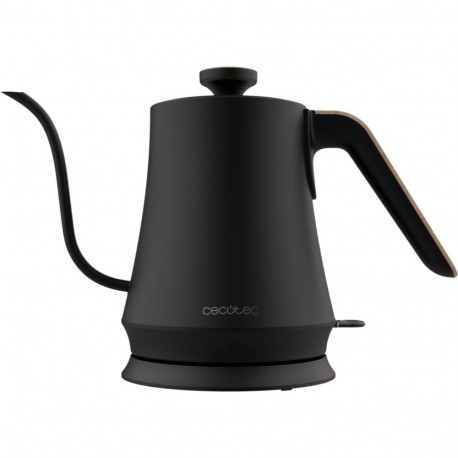 Cecotec Thermosense 500 Cisne, kettle black/wood, 1,200 watts, 1 liter