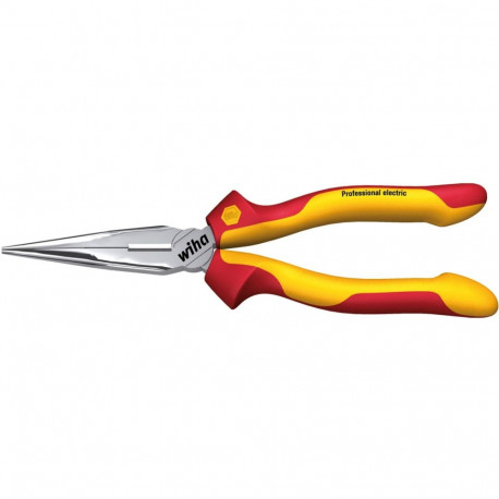 Flachrundzange Professional electric (rot/gelb, mit Seitenschneider, gerade Form)