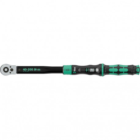 Momendivõti Click-Torque Lock C 3 R/L läbistava ruutvõlliga ajam 1/2" 40–200Nm, must/roheline