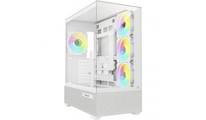 Sharkoon AK7 ARGB, tower case white, tempered glass x 2