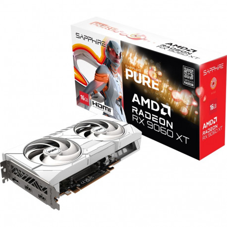 Radeon graafikakaart RX 9060 XT PURE 16GB, valge