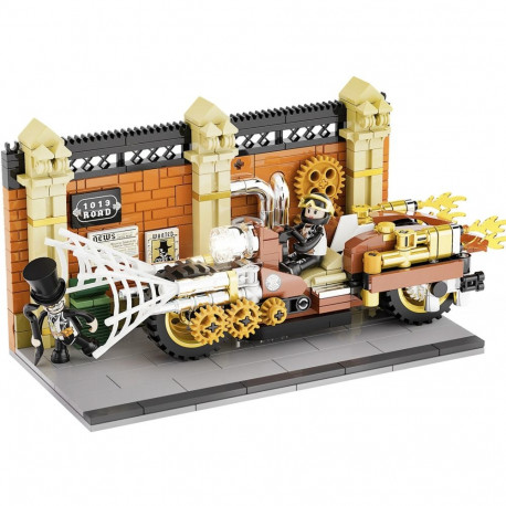 Lumibricks Steampunk Motorcycle Chase Construction Toy