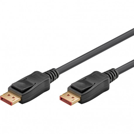 DisplayPort 2.1 kaabel VESA-sertifitseeritud 16K@60Hz 80Gbit/s 1m, must