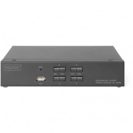 Digitus Desktop HDMI KVM Switch 4-Port, KVM Switch black