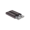 DeLOCK External USB Type-C Dual Combo Enclosure for 2 x M.2 N, Drive Enclosure grey