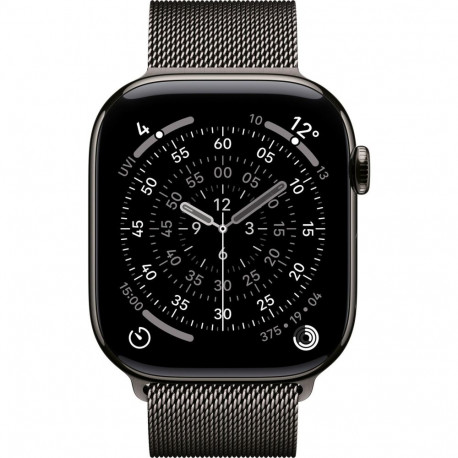 Apple Watch Series 11, Smartwatch Titanium Slate, Titanium Case, 46 mm, Milanese Strap Slate S/M, Ce