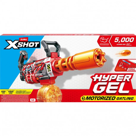 ZURU XSHOT Hyper Gel Gattlin Blaster, gel blaster