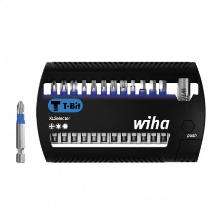 Wiha bit set XLSelector T-Bit 50mm, 13-piece black/blue, PH / TX / H