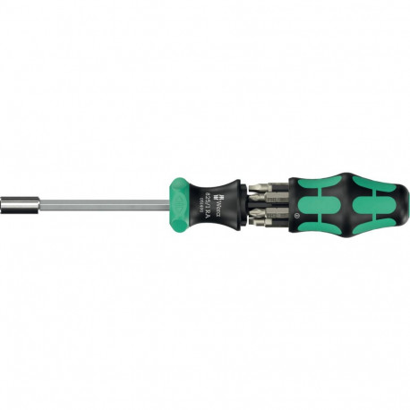 Bit-Satz Kraftform Kompakt 27 RA 2 (schwarz/grün, 6-teilig, 1/4", mit Ratschenfunktion)