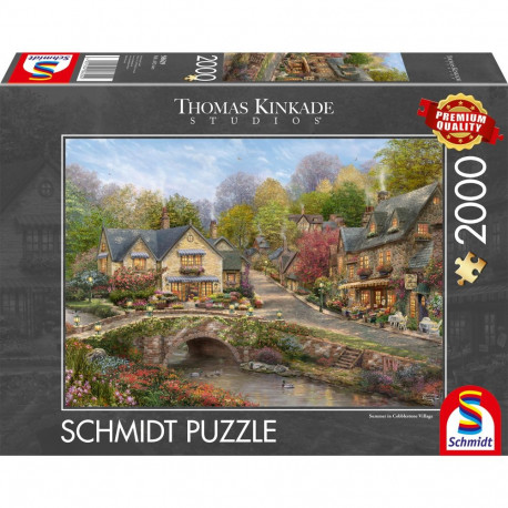 Schmidt Spiele Thomas Kinkade Studios: Summer in Cobblestone Village, Puzzle 2000 pieces