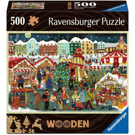 Ravensburger Wooden Puzzle - Christmas Market 500 pieces