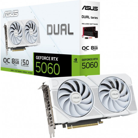 GeForce RTX 5060 DUAL OC WHITE 8GB (weiß, DLSS 5, 3x DisplayPort, 1x HDMI 2.1)